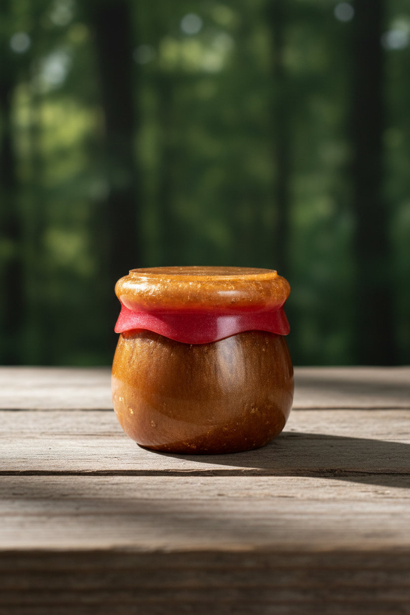 Handmade Amber Gold Keepsake Jar