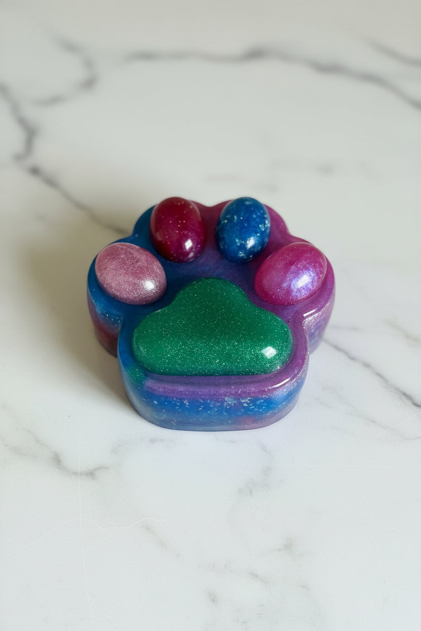Handmade Paw Print Resin Keepsake Box