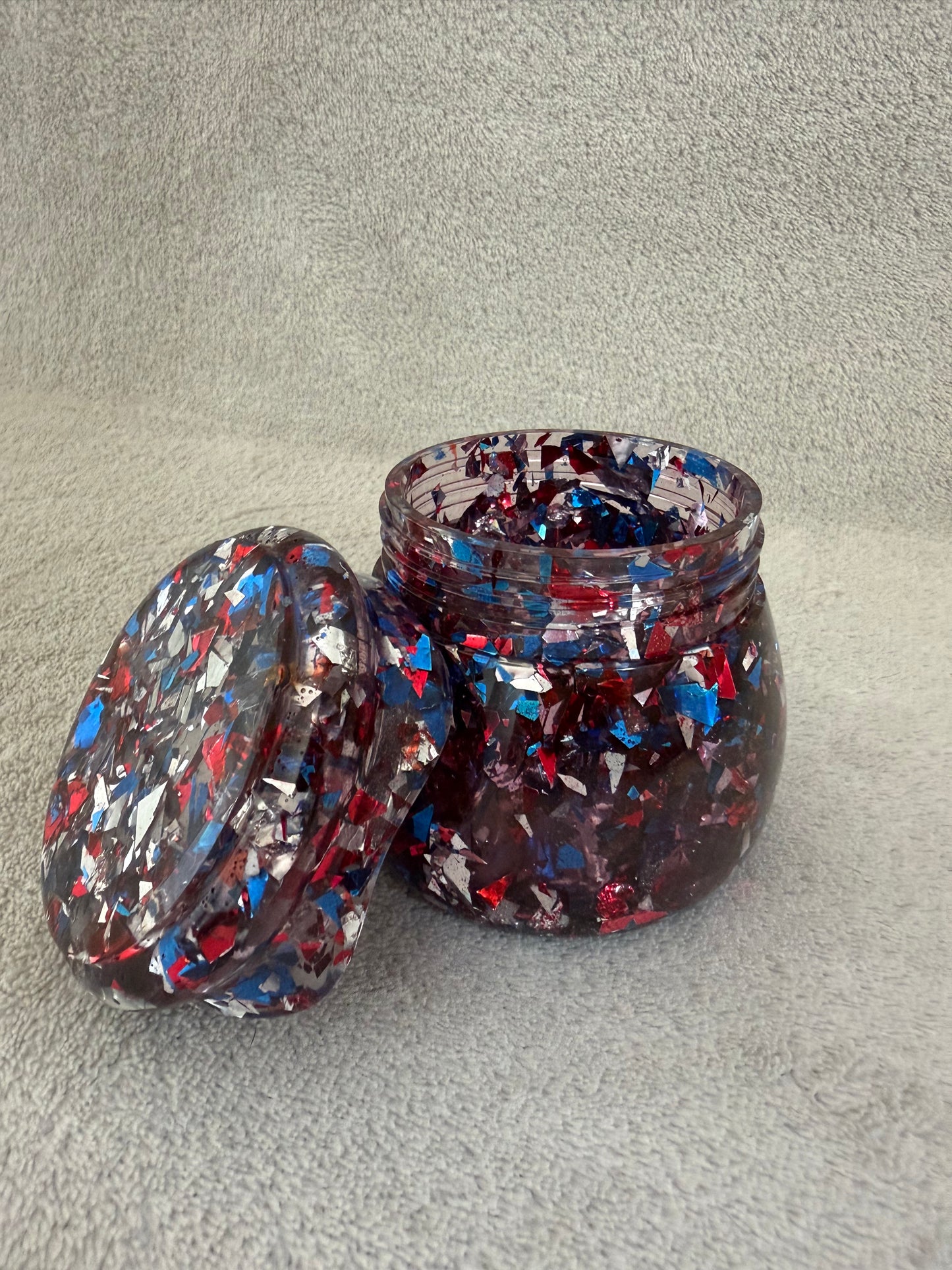 Patriotic Confetti Trinket Jar