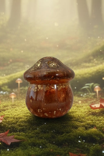 Handmade Copper Woodland Mushroom Trinket Jar