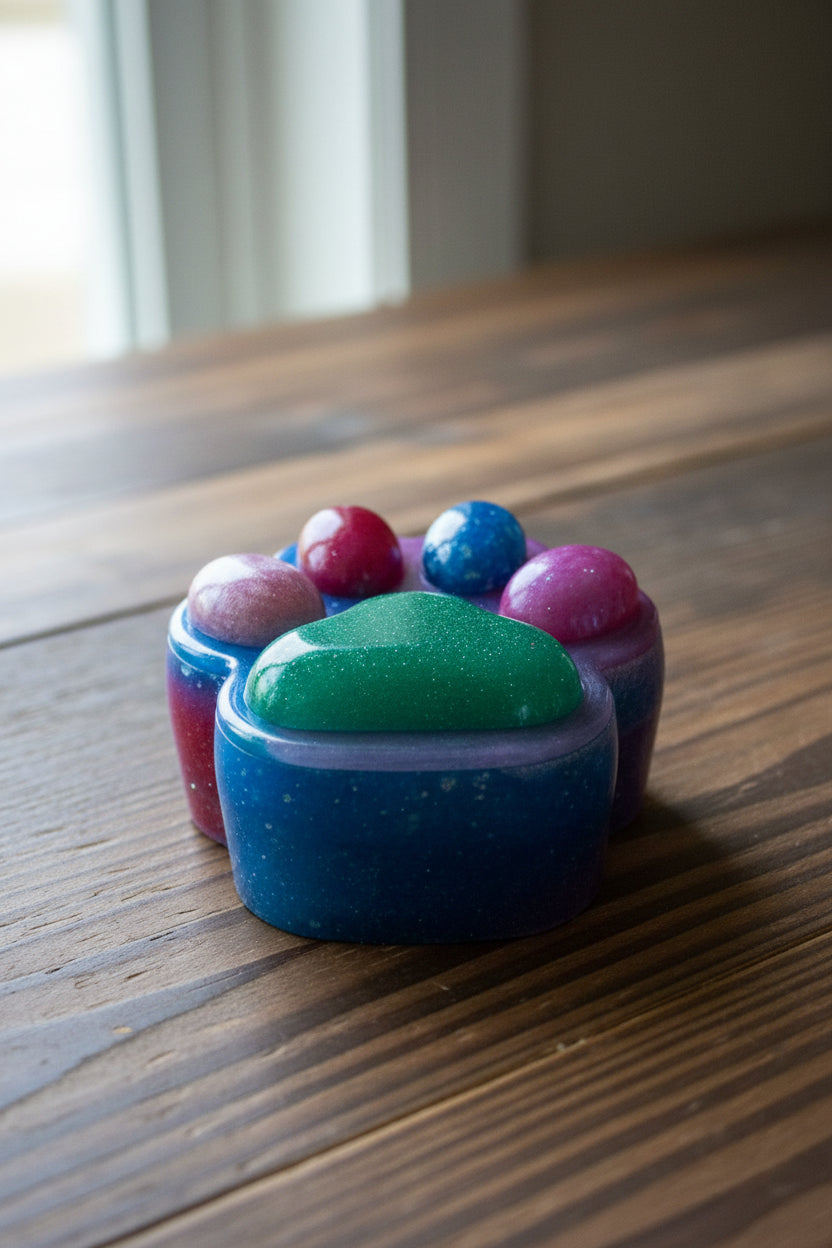 Handmade Paw Print Resin Keepsake Box