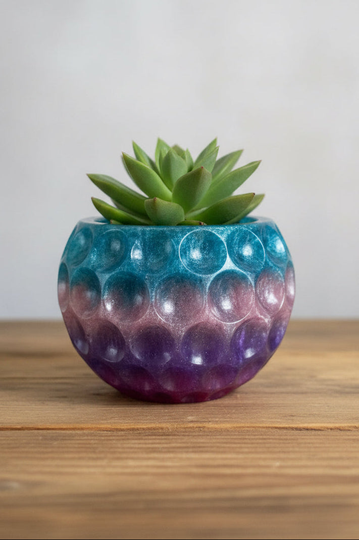 Handmade Ocean Pearl Resin Planter