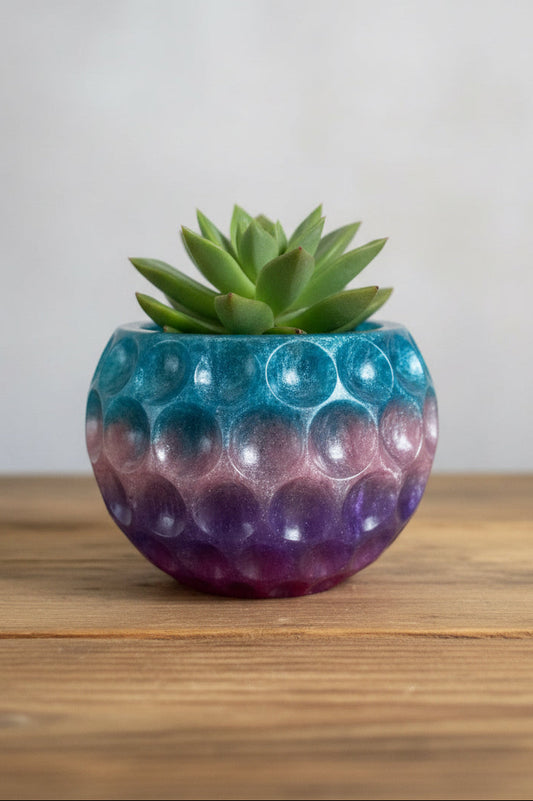 Handmade Ocean Pearl Resin Planter
