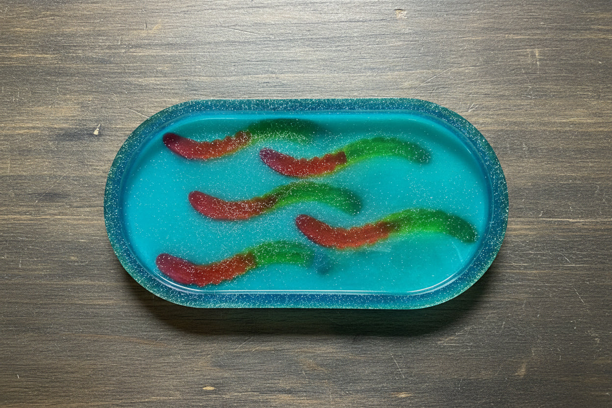 Ocean Gummy Worm Resin Trinket Tray