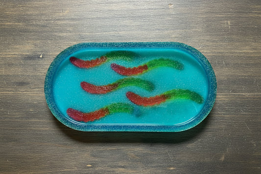 Ocean Gummy Worm Resin Trinket Tray