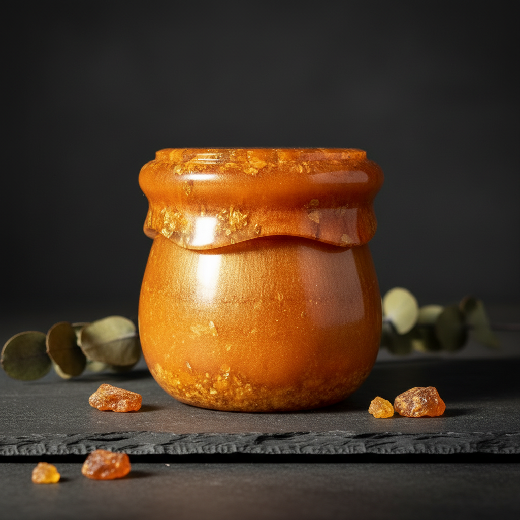 Golden Amber Trinket Jar