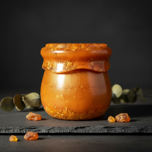 Golden Amber Trinket Jar