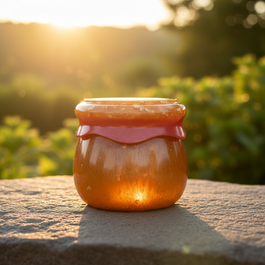 Handmade Amber Gold Keepsake Jar