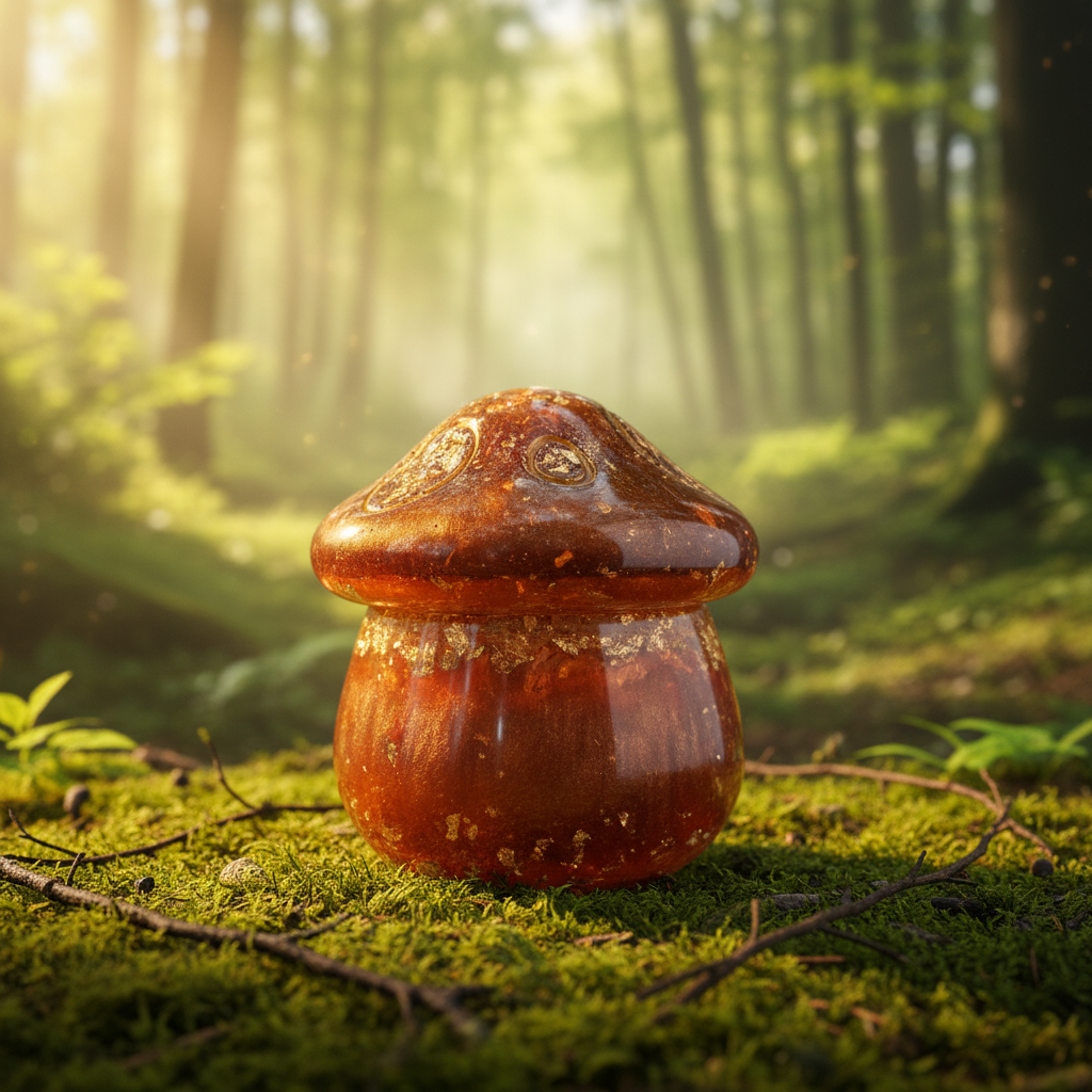 Handmade Copper Woodland Mushroom Trinket Jar