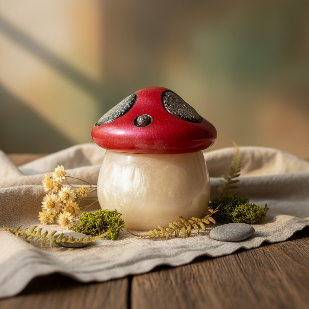 Handmade Mushroom Trinket Jar